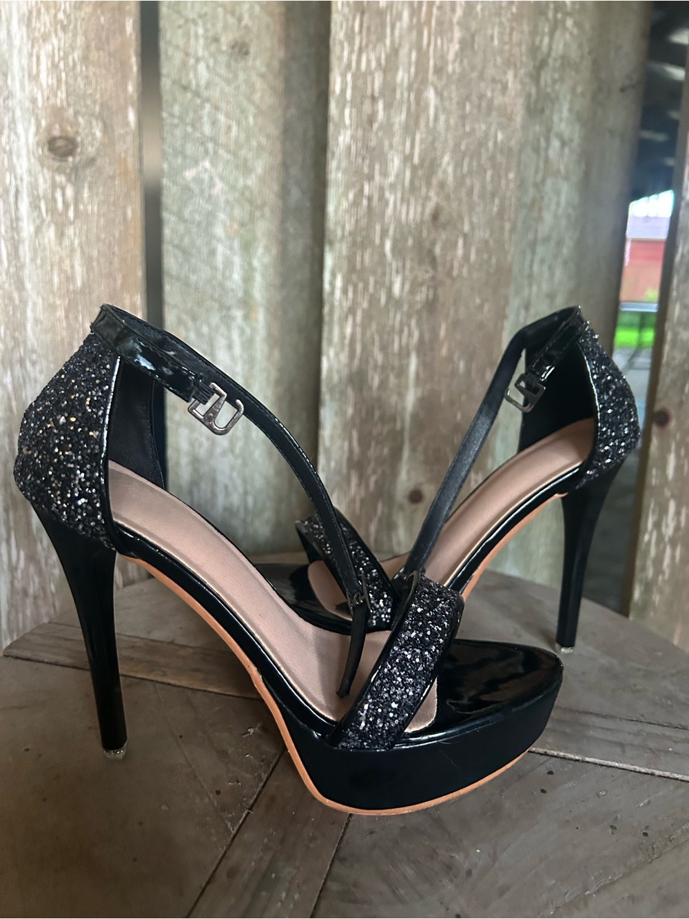 Glitter high heels